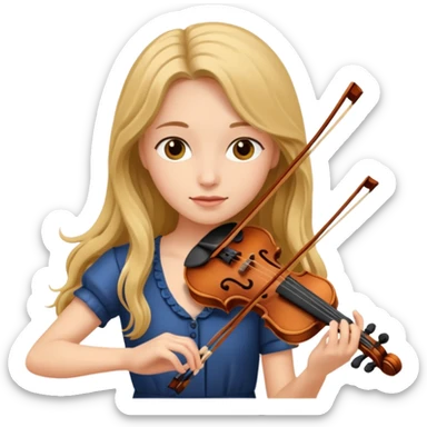 Girl playing violin sticker