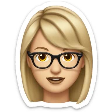 Taylor swift wearing glasses  sticker