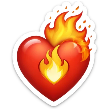 fire heart emoji sticker