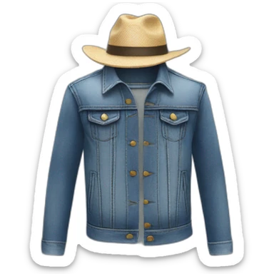 jeans jacket and hat sticker