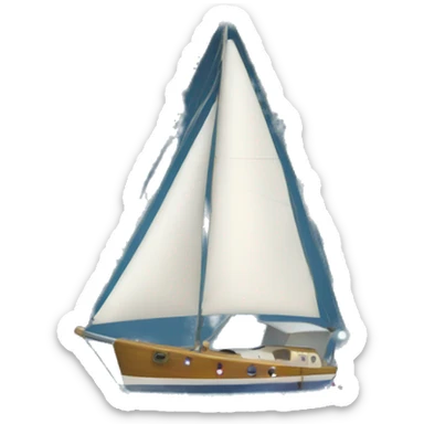 Sailboat with Christmas lights sticker