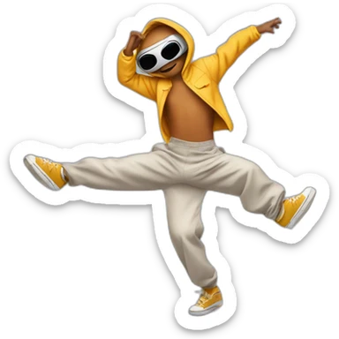 ET bailando break dance sticker