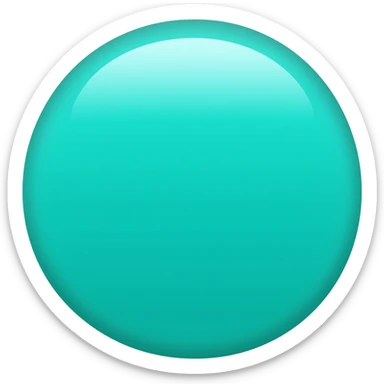 Teal circle sticker