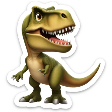 T-Rex flipping you off sticker