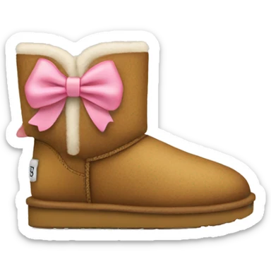 Uggs with a bow sticker