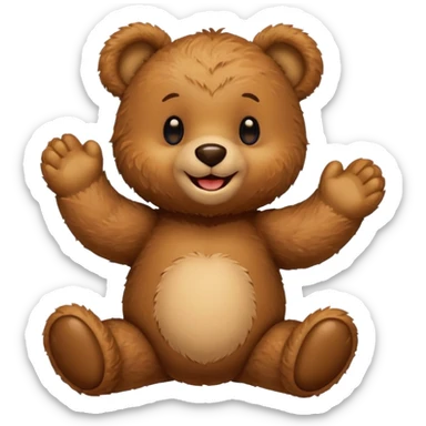 teddy bear saying yes sticker