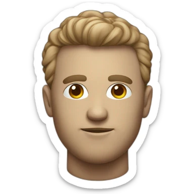 dribbble logo as a mans head sticker