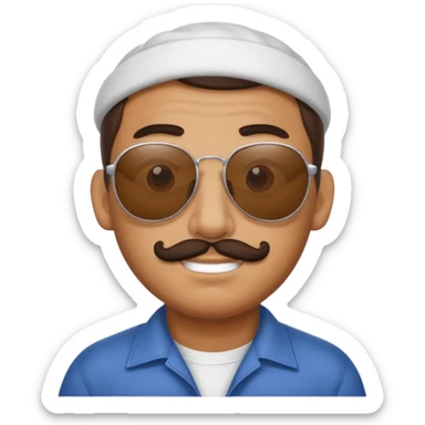 Muffin man wearing sunglasses sticker