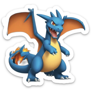 mega charizard x sticker
