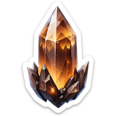 dark brown nebula crystal shard sticker