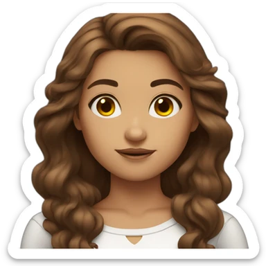  brown hair super girl sticker