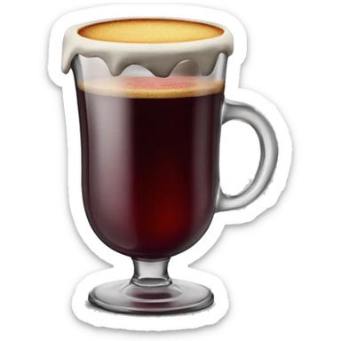 Hot red wine Glühwein cup without face sticker