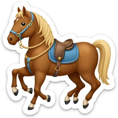 caballo entero con Riendas con bucles o barras sticker