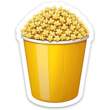 popcorn bucket with popped kernels in 16 x 9 aspect ratio sticker