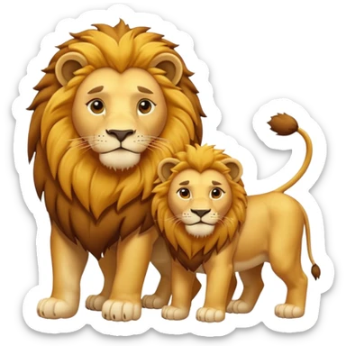 lion family sticker
