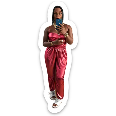 selfie with jewelry reflection sticker