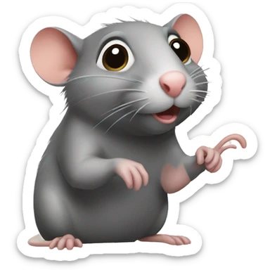 rat is gossiping sticker