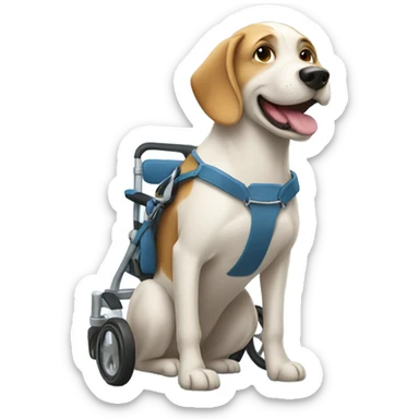 Dog in a wheelchair sticker