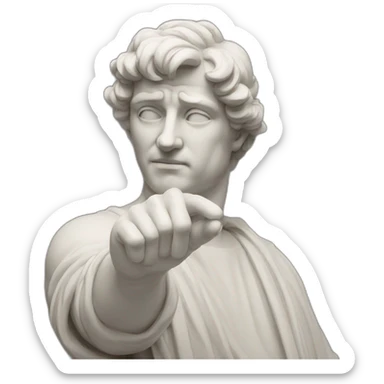 italian statue doing pinched fingers sticker