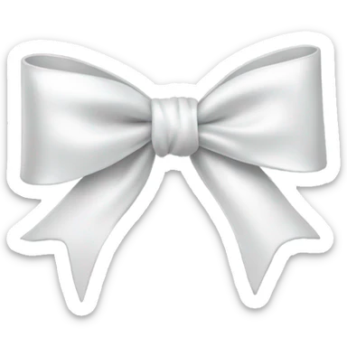 white satin bow sticker