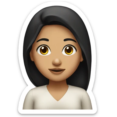 middle eastern girl with black hair  sticker