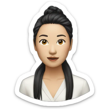 Celine Song Director Asian alone head woman sticker