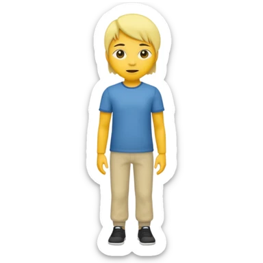 Star with a human full body yellow skin sticker