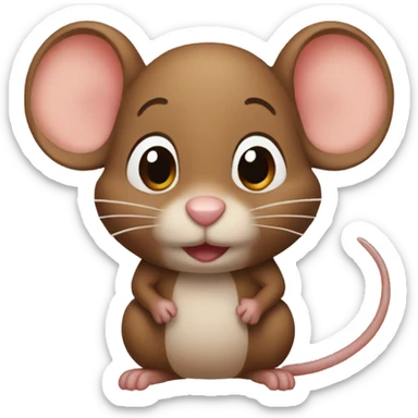 brown mouse jerry sticker