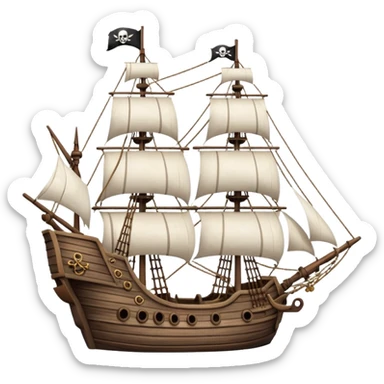 Galleon – Large pirate-era ship with sails sticker