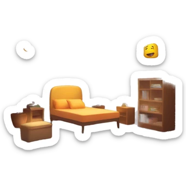 room with LED lights sticker