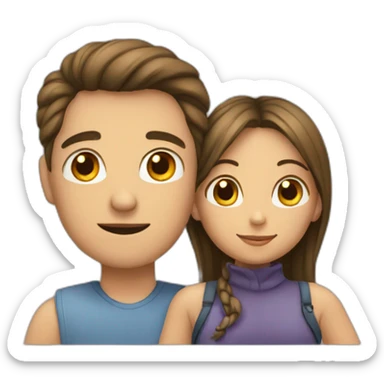 Showing a girl onto man sticker