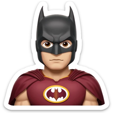 Batman with the redskins uniform sticker