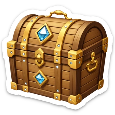 treasure chest with diamonds in it sticker