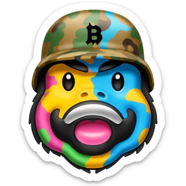 Сделай логотип Bape sticker
