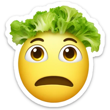salad face that is saluting sticker