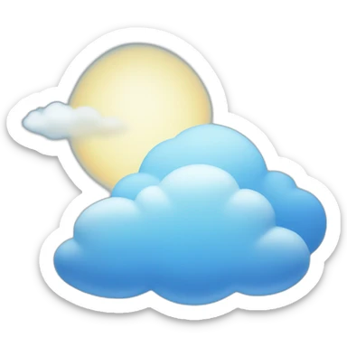 blue sky with a cloud in the left corner sticker