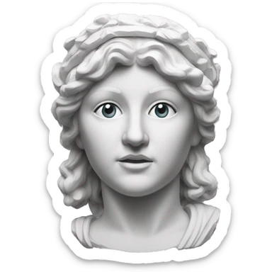 Sculpture of Athena the Greek goddess  sticker