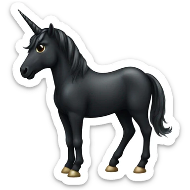Black unicorn  sticker
