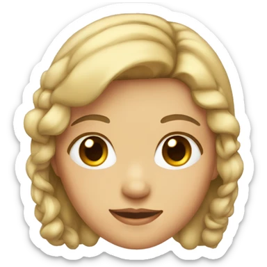 A girl with bow in the head sticker