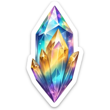 golden nebula crystal shard sticker