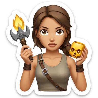 cradle of life laracroft witty emotion sticker