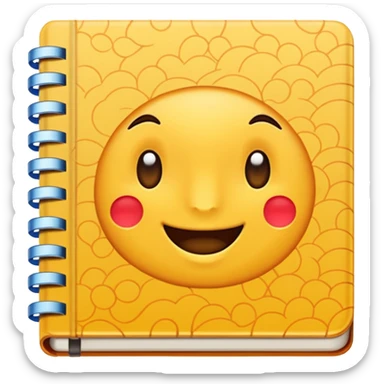 patterned notebook sticker