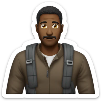 Man saying i am poor sticker