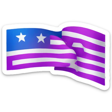 Flag with a pink At the top and then purple at the middle and blue at the bottom sticker