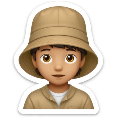 bucket hat kid sticker