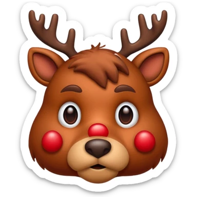 sad rudolph sticker