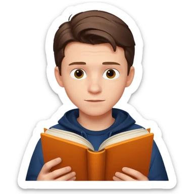 tom holland read book sticker