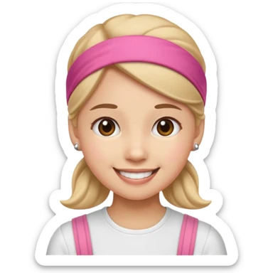 Cute preppy emoji sticker