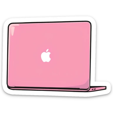pink MacBook laptop sticker