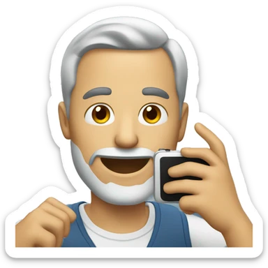 a man taking a selfie sticker